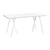 Table à manger Loop Stand incl. support 87,5x180 cm, White-white laminate-plywood