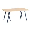 Table à manger Loop Stand incl. support 77,5x160 cm, Deep blue-clear lacq. oak
