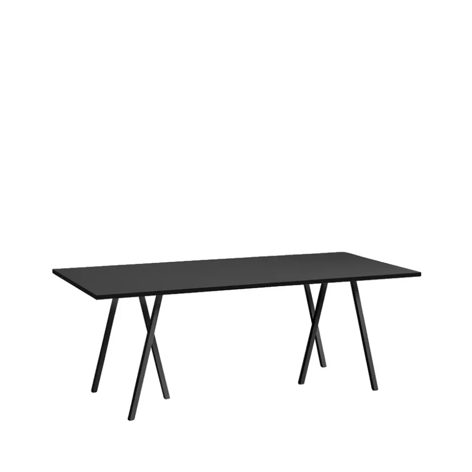 Table à manger Loop Stand, Black linoleum-black, 200 cm