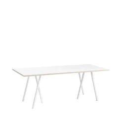 Table à manger Loop Stand, White laminate-white, 200 cm