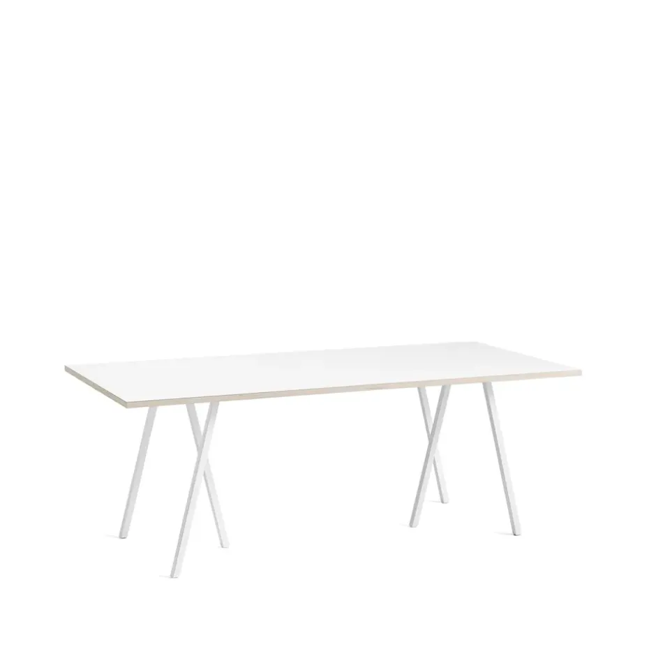 Table à manger Loop Stand, White laminate-white, 200 cm
