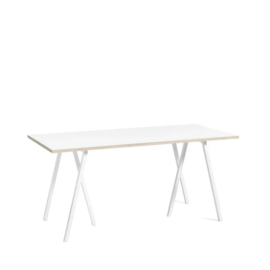 Table à manger Loop Stand, White laminate-white, 160 cm
