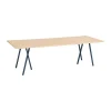 Table à manger Loop Stand 92,5x250 cm, Deep blue-clear lacq. oak