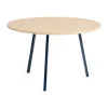 Table à manger Loop Stand Ø120 cm, Deep blue-clear lacq. oak