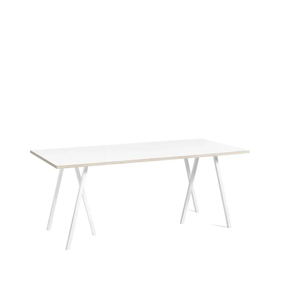 Table à manger Loop Stand, White laminate-white, 180 cm