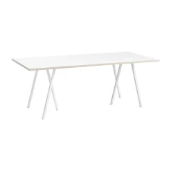 Table à manger Loop Stand incl. support 92,5x200 cm, White-white laminate-plywood
