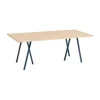Table à manger Loop Stand 92,5x200 cm, Deep blue-clear lacq. oak