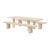Table à manger Max avec bancs 250 cm, Frêne