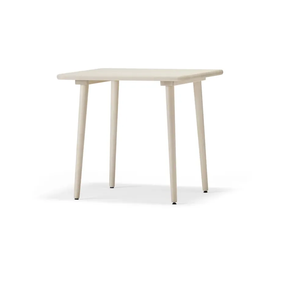 Table à manger Miss Tailor 82x82x73 cm, bouleau laqué mat clair-82x82 cm