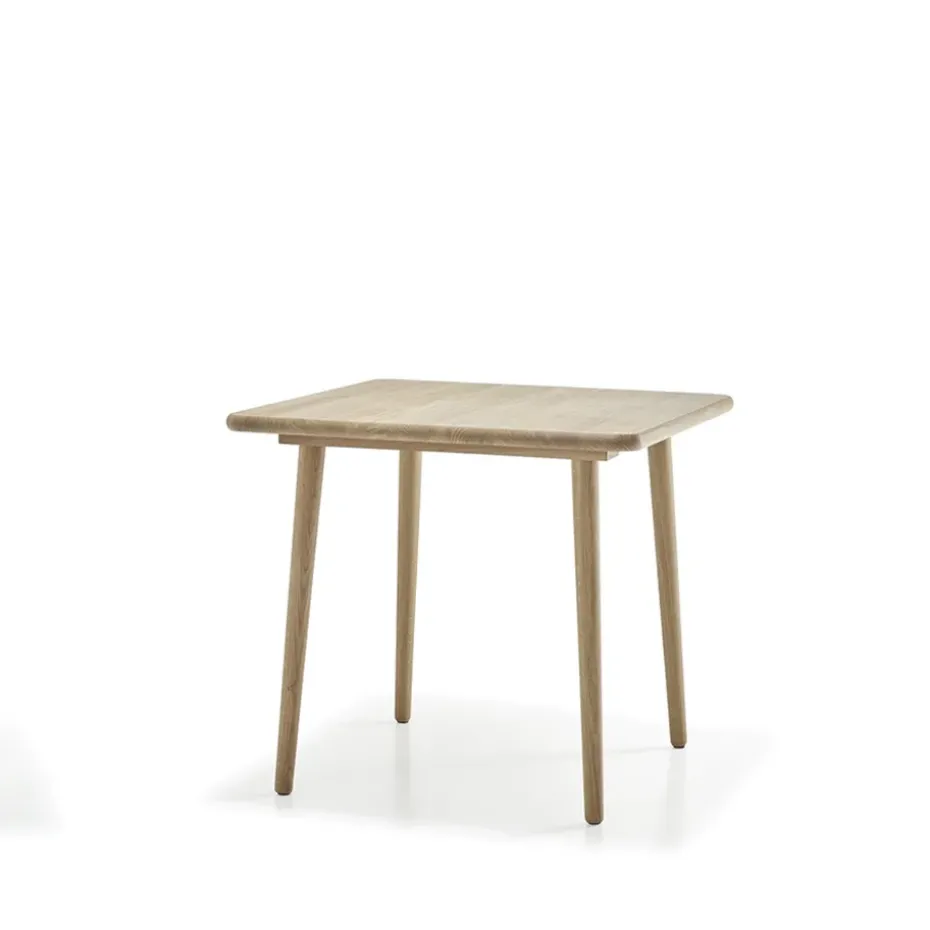 Table à manger Miss Tailor 82x82x73 cm, chêne huilé naturel
