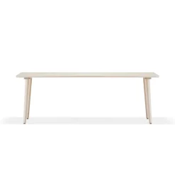Table à manger Miss Tailor, bouleau laqué mat clair-235x82 cm
