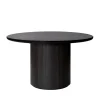 Table à manger Moon ronde, oak brown/black stained, ø150 cm