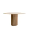 Table à manger Palais Royal, chêne teinté blanc (p2), support chêne teinté blanc
