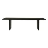 Table à manger Private 100x260 cm, Marron-chêne teinté noir