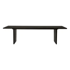Table à manger Private 100x260 cm, Marron-chêne teinté noir