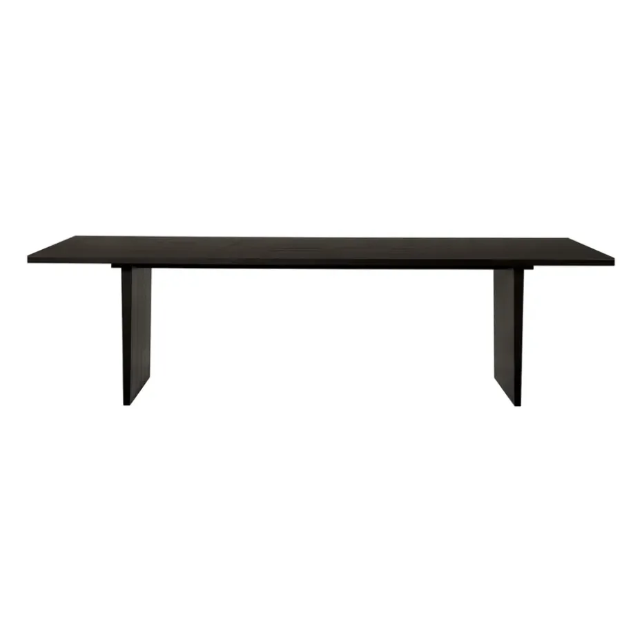 Table à manger Private 100x260 cm, Marron-chêne teinté noir