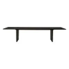 Table à manger Private 100x320 cm, Marron-chêne teinté noir