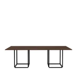 Table à manger rectangulaire Florence, smoked oak, structure noire
