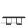 Table à manger rectangulaire Florence, black ash, structure noire