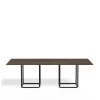 Table à manger rectangulaire Florence, walnut, structure noire