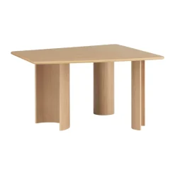 Table à manger Re-norm, Placage chêne laqué, 130x120 cm