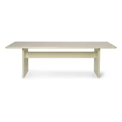 Table à manger Rink large 240x90x74 cm, Eggshell