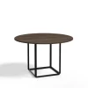 Table à manger ronde Florence, walnut, ø 120 cm, structure noire