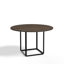 Table à manger ronde Florence, walnut, ø 120 cm, structure noire