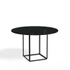 Table à manger ronde Florence, black marquina marble, ø 120 cm, structure noire