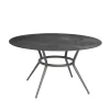 Table à manger ronde Joy, Fossil black-Light grey Ø144 cm