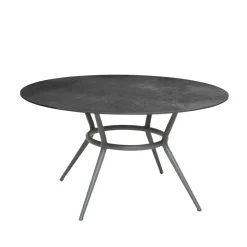Table à manger ronde Joy, Fossil black-Light grey Ø144 cm