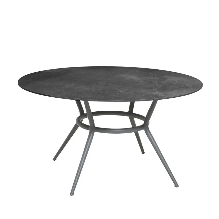 Table à manger ronde Joy, Fossil black-Light grey Ø144 cm