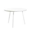 Table à manger ronde Loop Stand, White laminate-white, Ø105 cm