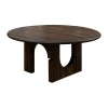 Table à manger Sanders Ø160 cm, Dark stained walnut