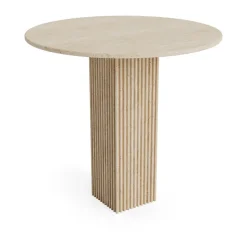 Table à manger Soho, Beige, Ø80 cm