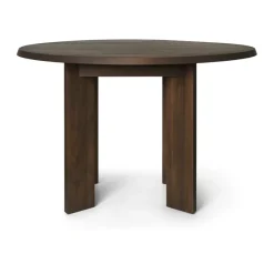 Table à manger Tarn 104,6x113,5 cm, Bois de hêtre foncé teinté