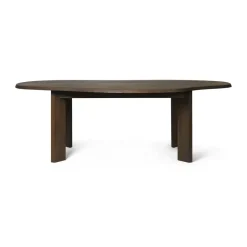 Table à manger Tarn 118,5x220 cm, Bois de hêtre foncé teinté