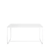 Table à manger Tati, marbre carrara, 140, support white