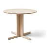 Table à manger Trefoil Ø90 cm, Chêne blanc