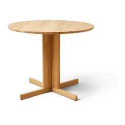 Table à manger Trefoil Ø90 cm, Chêne