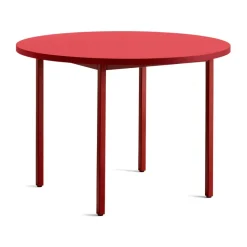 Table à manger Two-Colour Ø105 cm, Maroon red-red