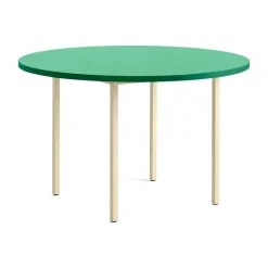 Table à manger Two-Colour Ø120 cm, Ivory-green mint