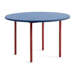 Table à manger Two-Colour Ø120 cm, Maroon red-blue