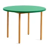 Table à manger Two-Colour Ø105 cm, Ochre-green mint