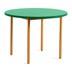 Table à manger Two-Colour Ø105 cm, Ochre-green mint