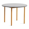 Table à manger Two-Colour Ø105 cm, Ochre-light grey
