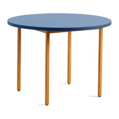 Table à manger Two-Colour Ø105 cm, Ochre-blue