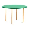 Table à manger Two-Colour Ø120 cm, Ochre-green mint