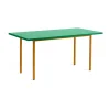 Table à manger Two-Colour 82x160 cm, Ochre-green mint
