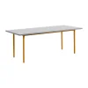 Table à manger Two-Colour 90x200 cm, Ochre-light grey